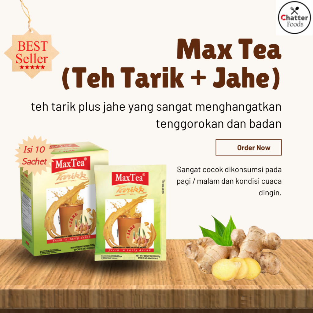 Jual Max Tea Tarik Jahe 10 Renceng / Teh Tarik Jahe 10 Renceng / Teh ...