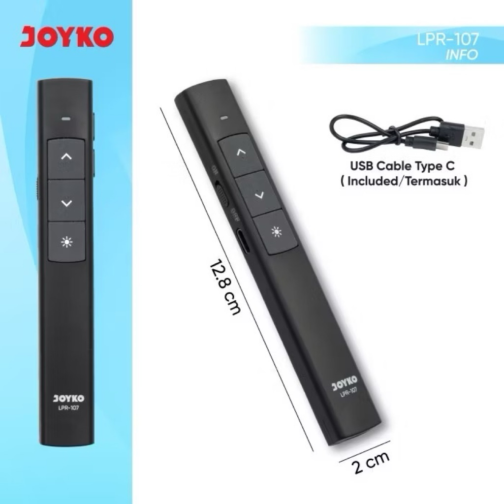 Jual Joyko LPR-107 Laser MERAH Jarak Jauh – Rechargeable Micro USB ...