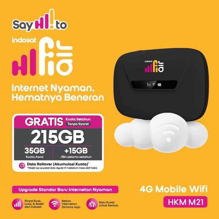 Jual Modem 4G MiFi WiFi HKM M21 Indosat IM3 Modem Wireless HKM Hifi Air ...