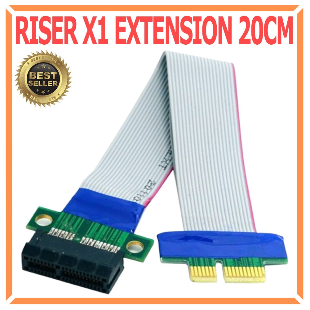 Jual Kabel Ribbon PCIE Flexbile Riser 1x to x1 Adapter Extender ...