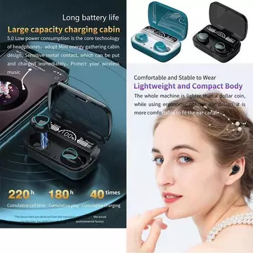 Headset Bluetooth TWS EARPHONE M10 Digital Indicator V5.1 BLUETOOTH