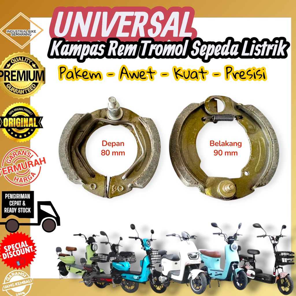 Jual Kampas Rem Sepeda Listrik Universal Brake Pad Tromol Electric Bike ...