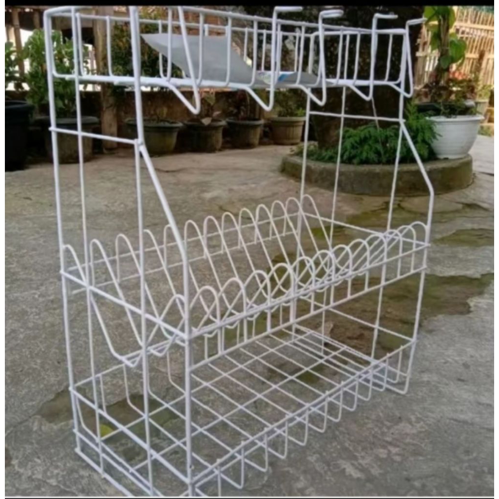 Jual HIGH QUALITY RAK RPL 03 PUTIH / RAK PIRING / RAK DAPUR / RAK GELAS ...