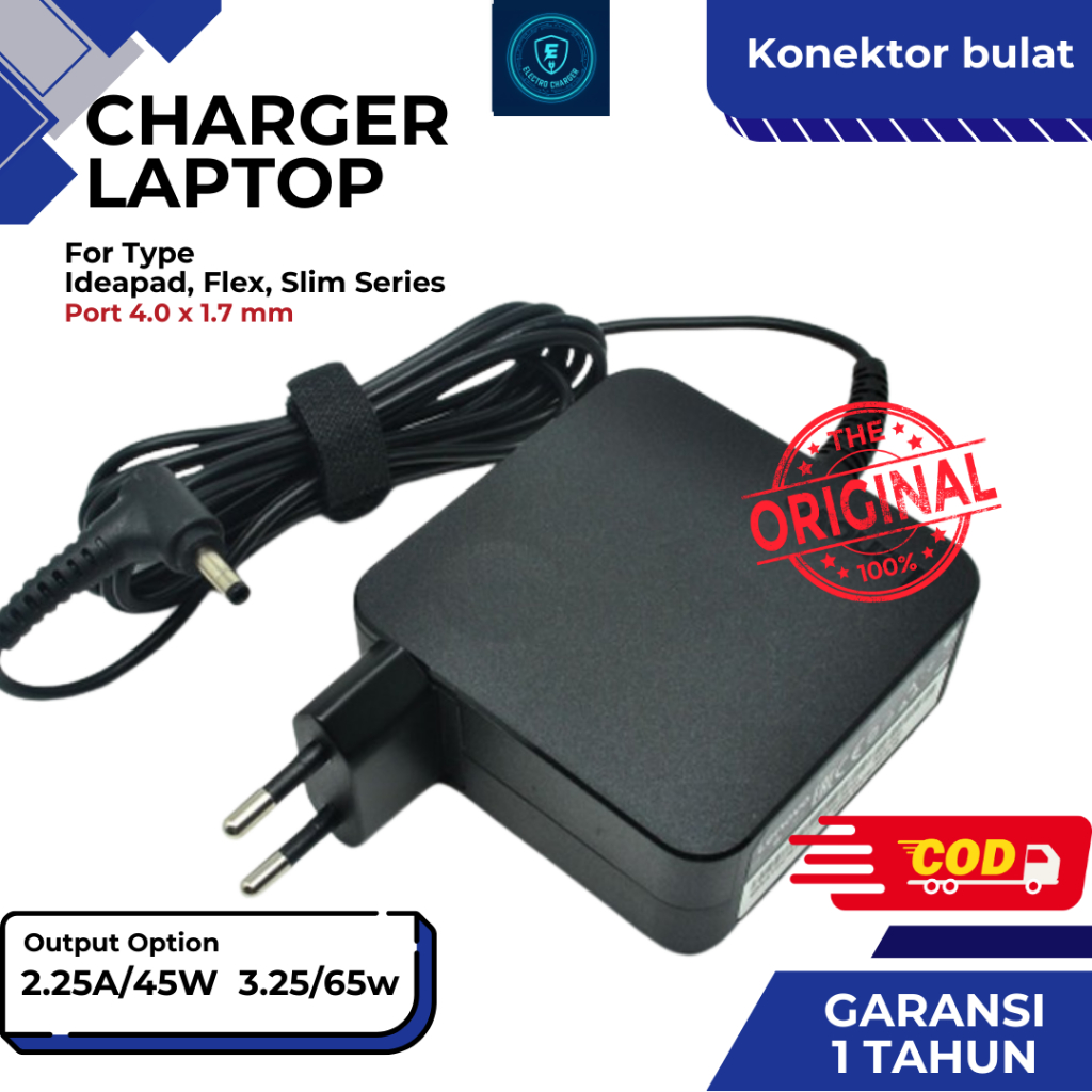 Jual Charger Laptop Lnvo Ideapad Small Plug Pin Bulat Slim 3 Slim 5 ...