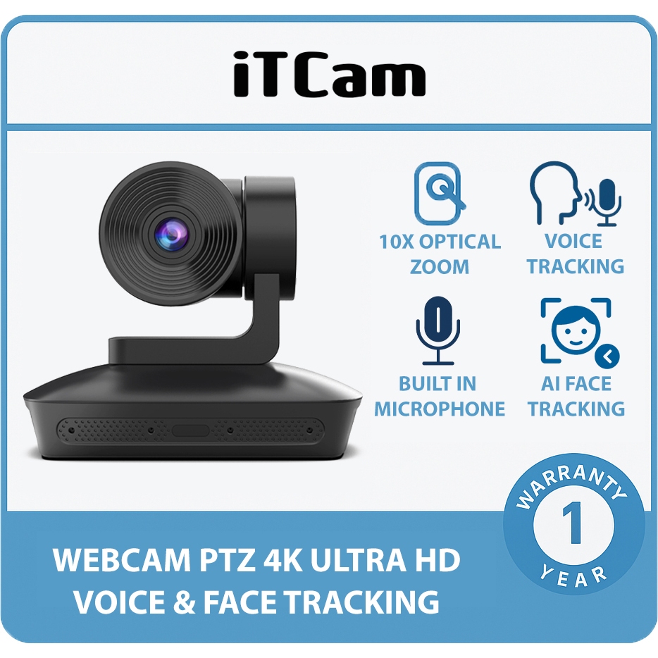 Jual iTCam Webcam PTZ 4K Ultra HD Voice Tracking & Face Tracking with ...