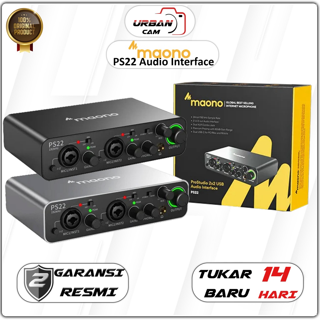 Jual MAONO PS22 USB Audio interface for Music Production, Guitar ...