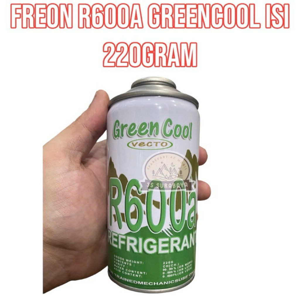 Jual Freon Kaleng Green Cool R600a harga per 10PC Greencool Freon ...