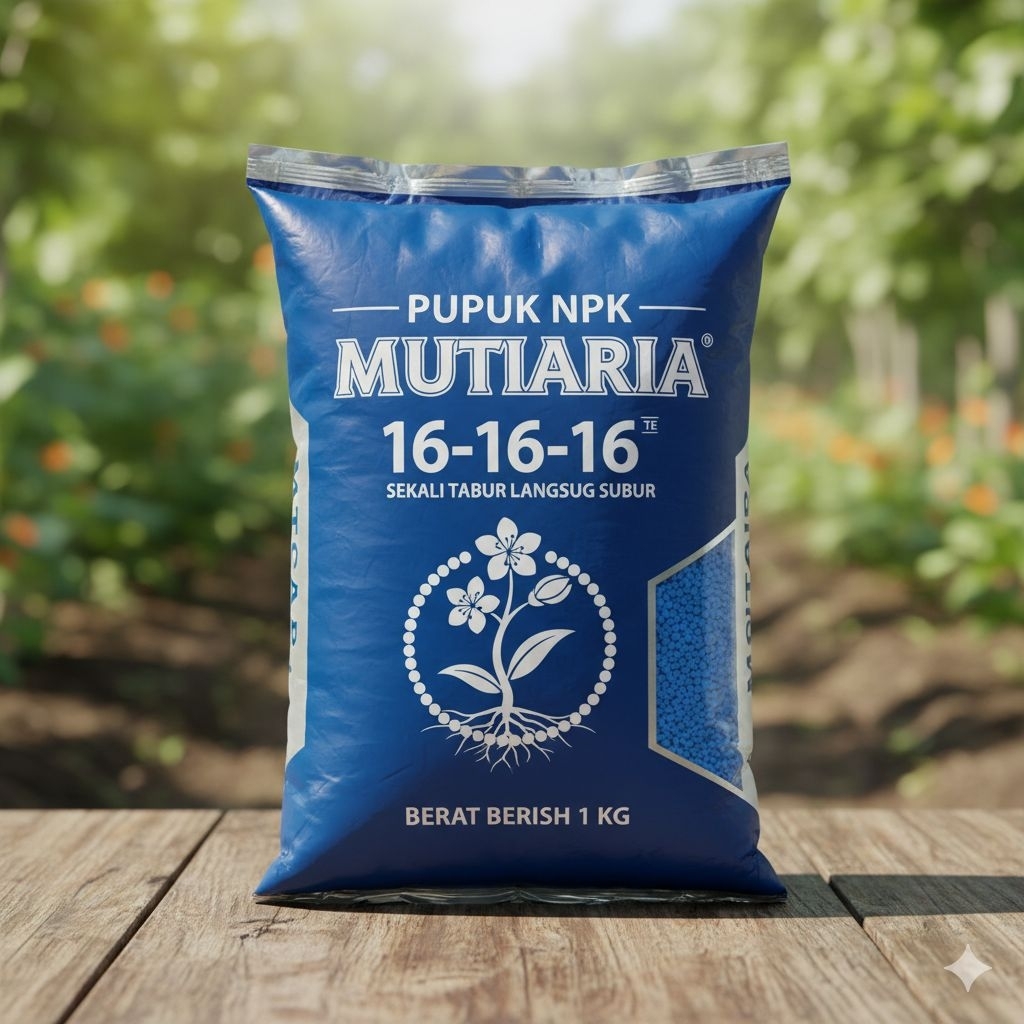 pupuk npk16 mutiara kemasan 1kg