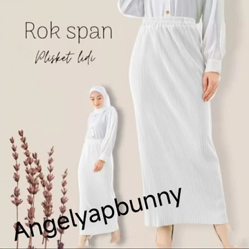 Rok Span Plisket Lidi Rok Span Lidi Bahan Adem Fit To L
