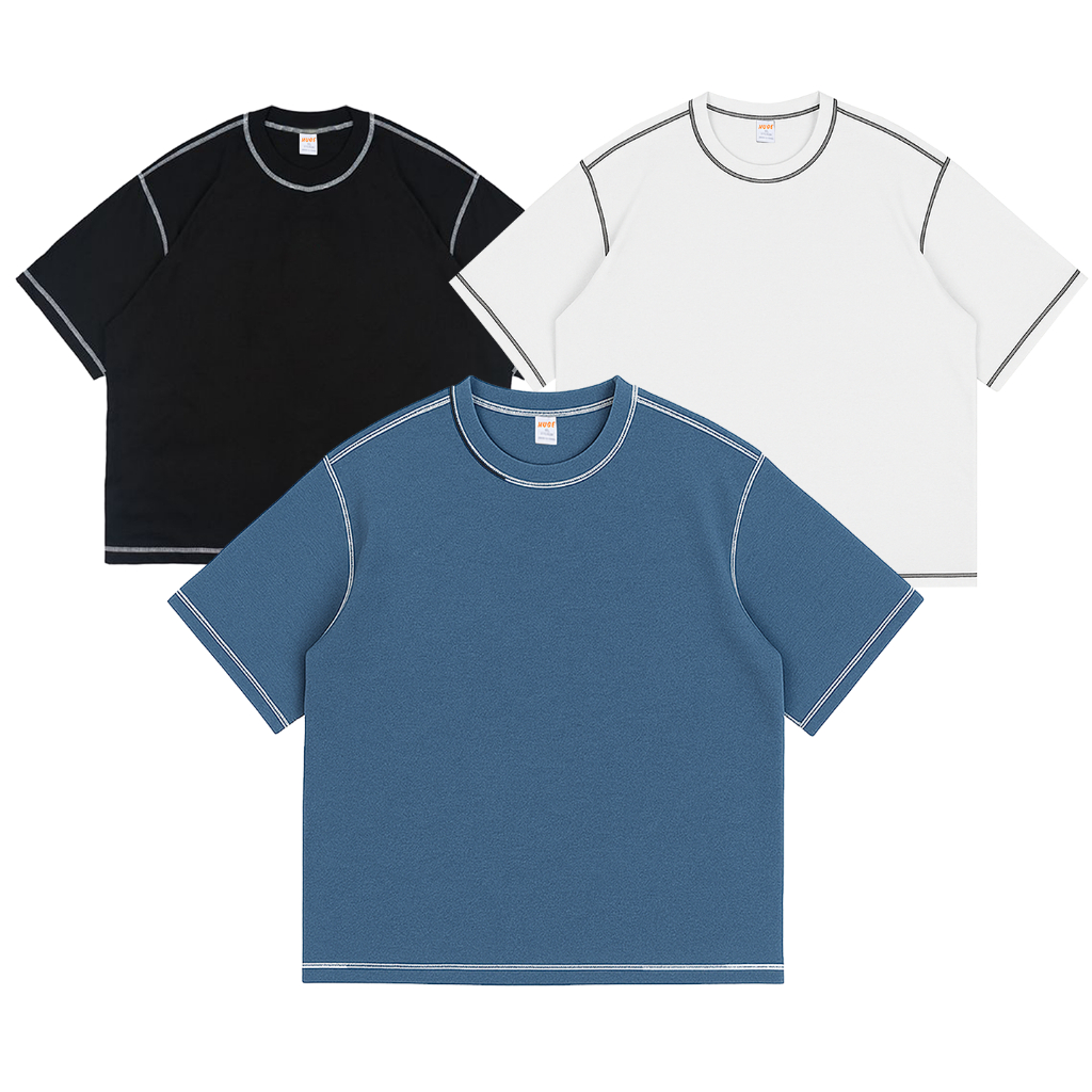 Jual Huge Tshirt Boxy 20S Tshirt Boxyfit Oversized polos benang 5 ...