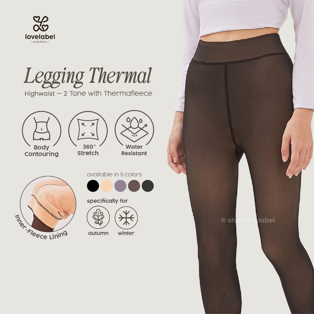 Shoplovelabel Legging Thermal Tone With Thermafleece Legging Musim  Dingin Tebal Celana Stocking Winter Allsize Bigsize