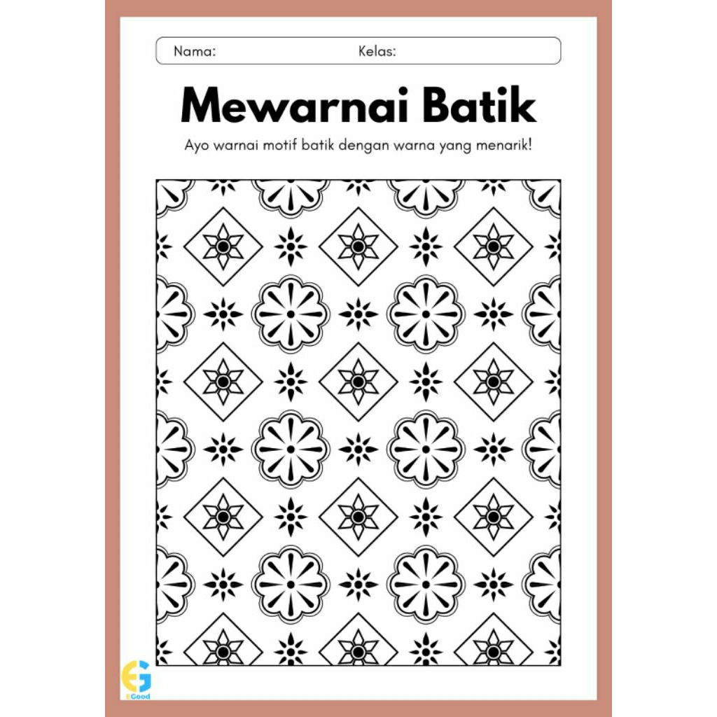 Jual worksheet mewarnai batik | Shopee Indonesia