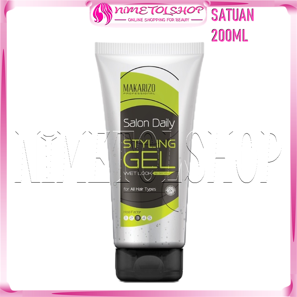 Jual MAKARIZO Professional Salon Daily Styling Gel 200ml Wet Lock ...