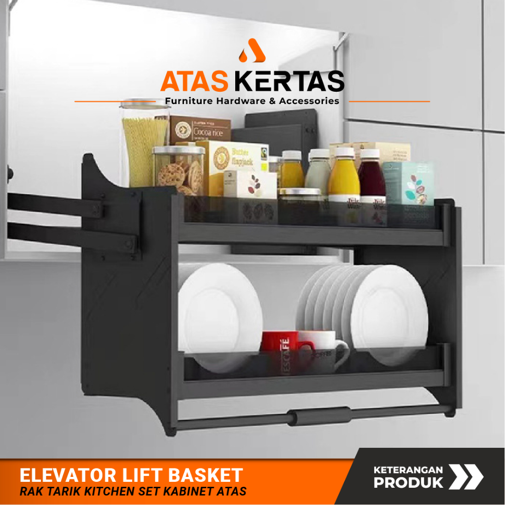 Jual Pull Down Elevator Basket - Rak Piring Tarik Kebawah Aluminium ...