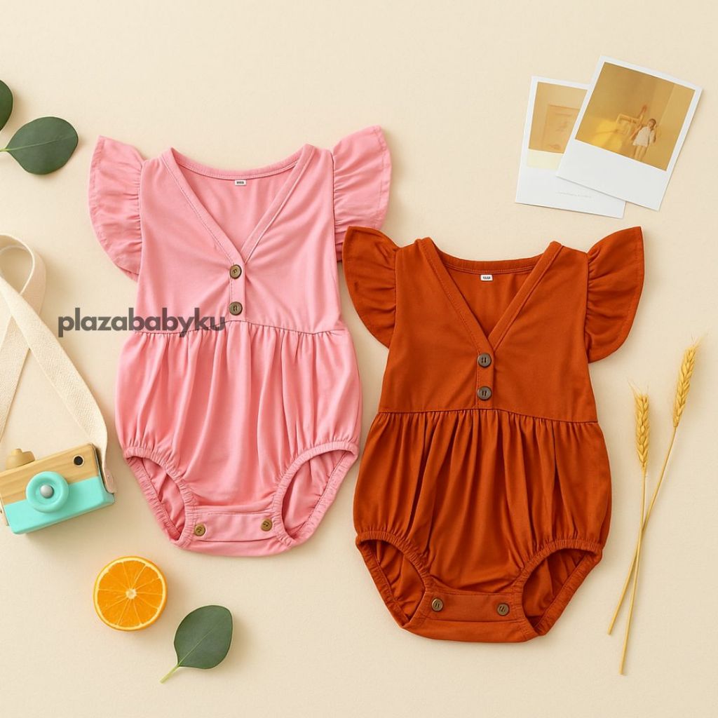 Jual PROMO 10.10 plazababyku JUMPER BABY RUFFLE / Dress Bayi Perempuan
