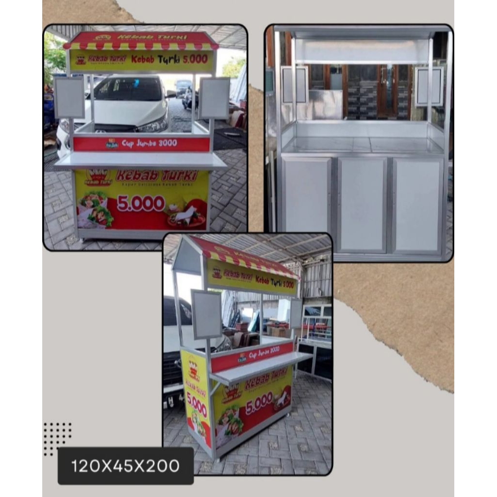 Jual GEROBAK / GEROBAG / BOOTH ES TEH / MAKANAN FULL MMT | Shopee Indonesia