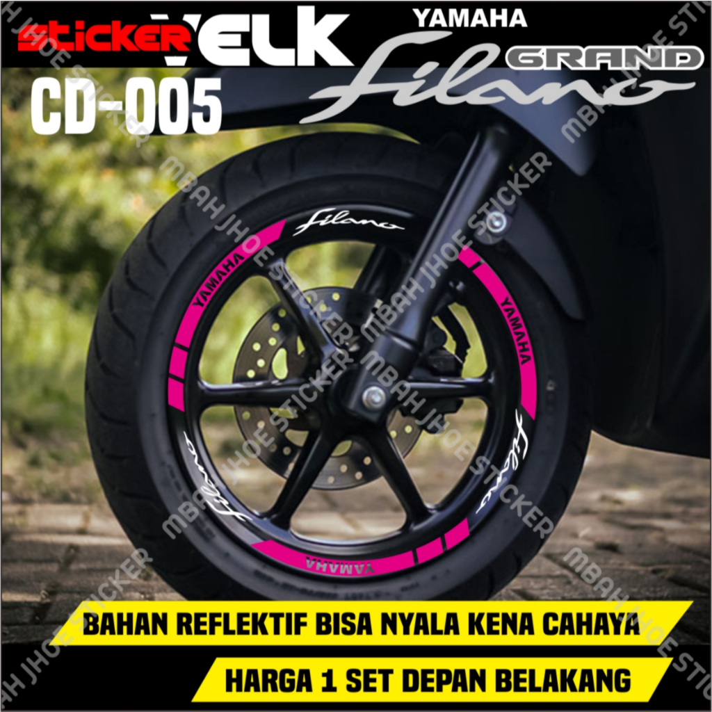 Jual sticker velk motor yamaha filano 1 set depan dan belakang | Shopee ...