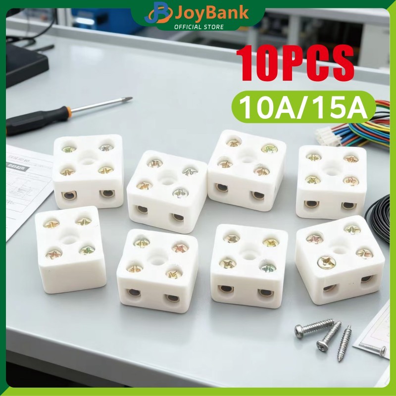 Jual 10PCS/Set Terminal Block Keramik 2 Pole 10A/15A Tahan Panas untuk ...