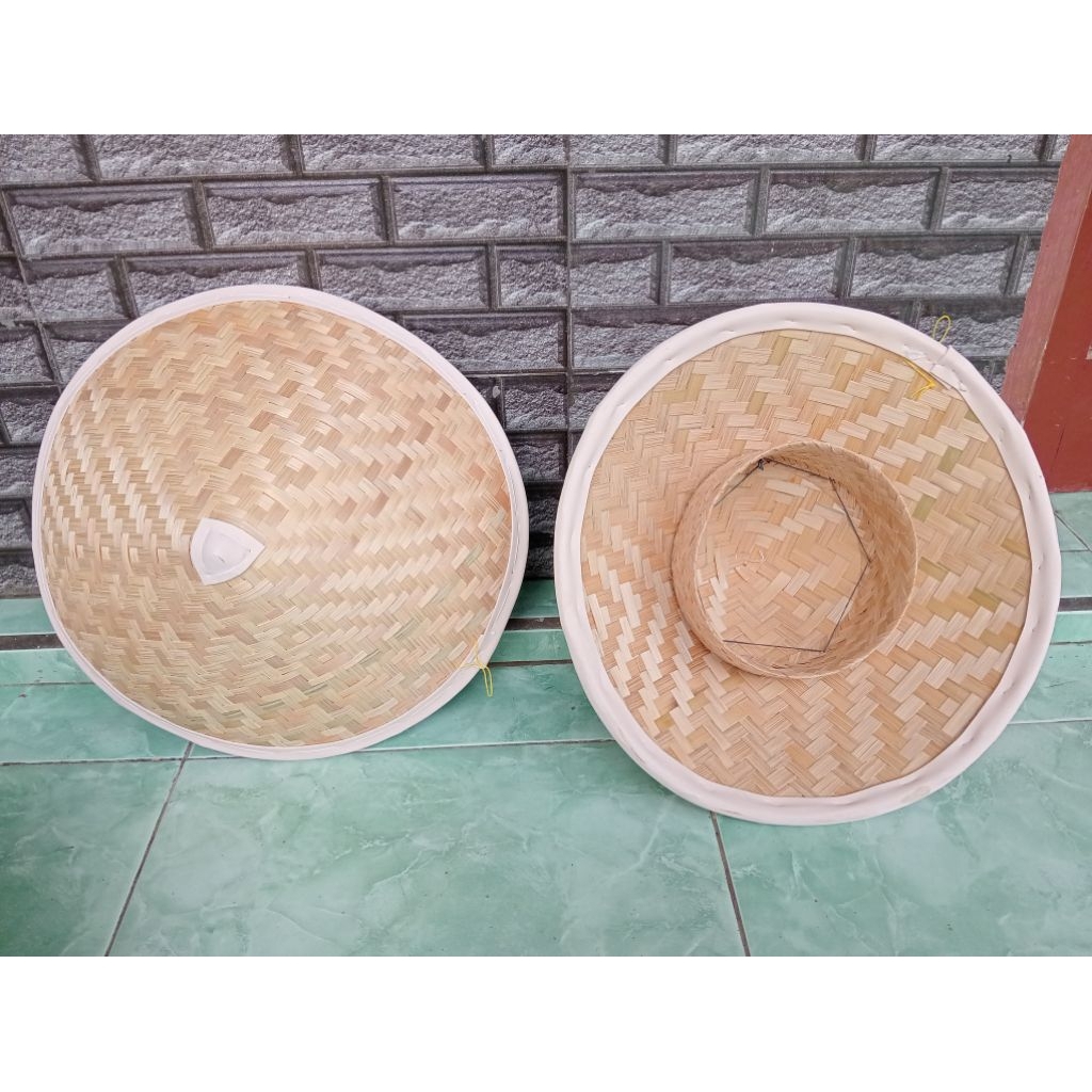 Jual Topi petani /caping tradisional bambu / Capil 2 lapis free kopyah ...