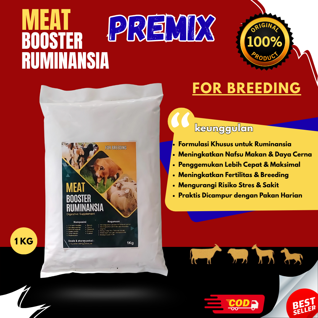 Jual Premix Meat Booster Ruminansia Breeding Premik Ternak Breeding ...