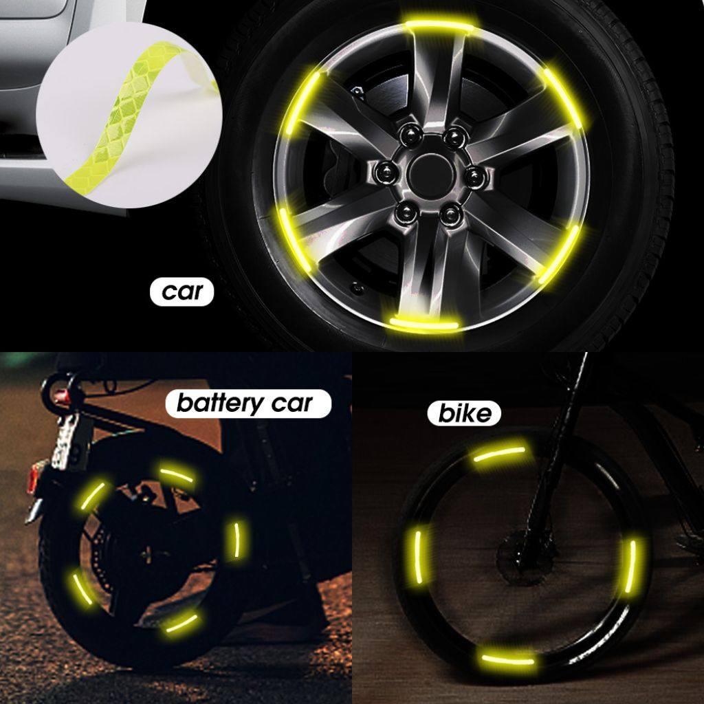 Jual Stiker Roda Sepeda Bicycle Wheel Reflective Sticker 8 Strip - A ...