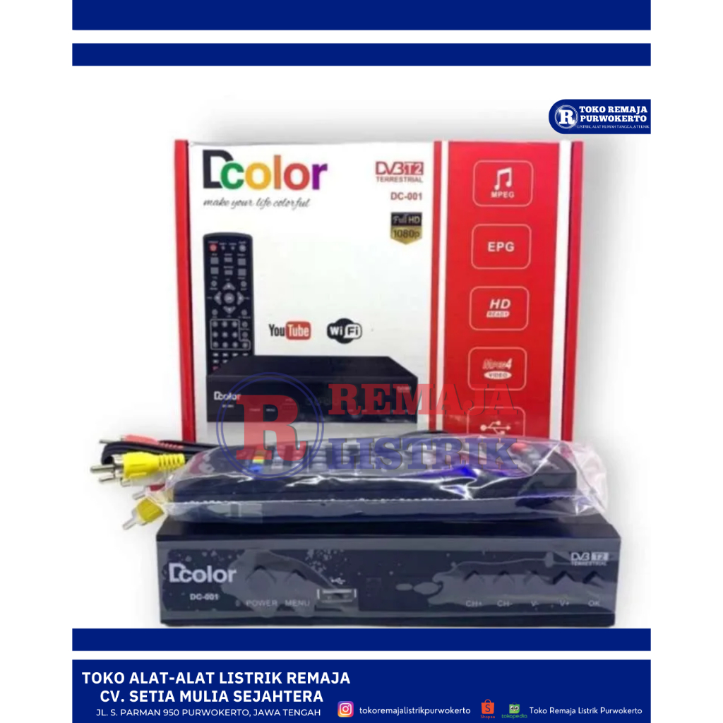 Jual SET TOP BOX TV DIGITAL APOLLO DCOLOR DVB T-2 TANPA SETTING APOLLO ...