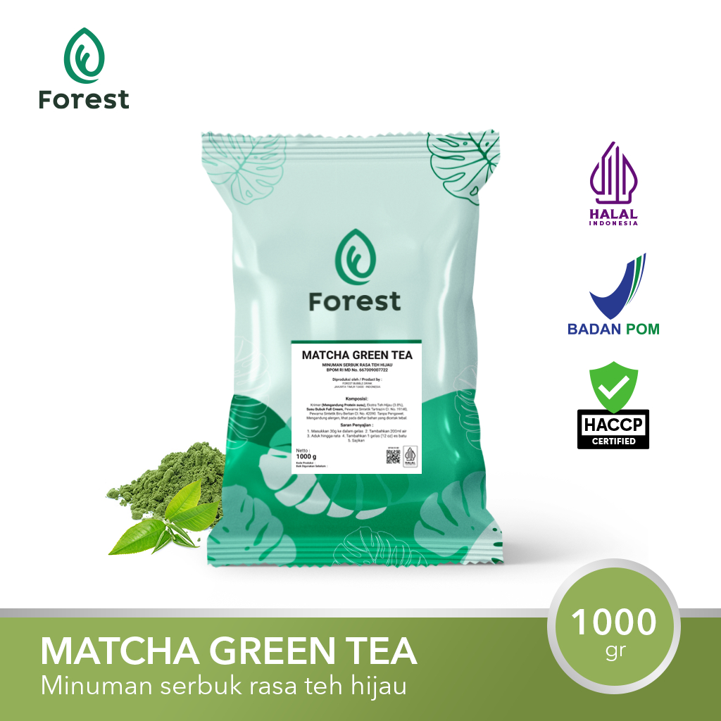 Jual Bubuk Minuman Teh GREEN TEA MATCHA Powder 1000 gr - FOREST ...