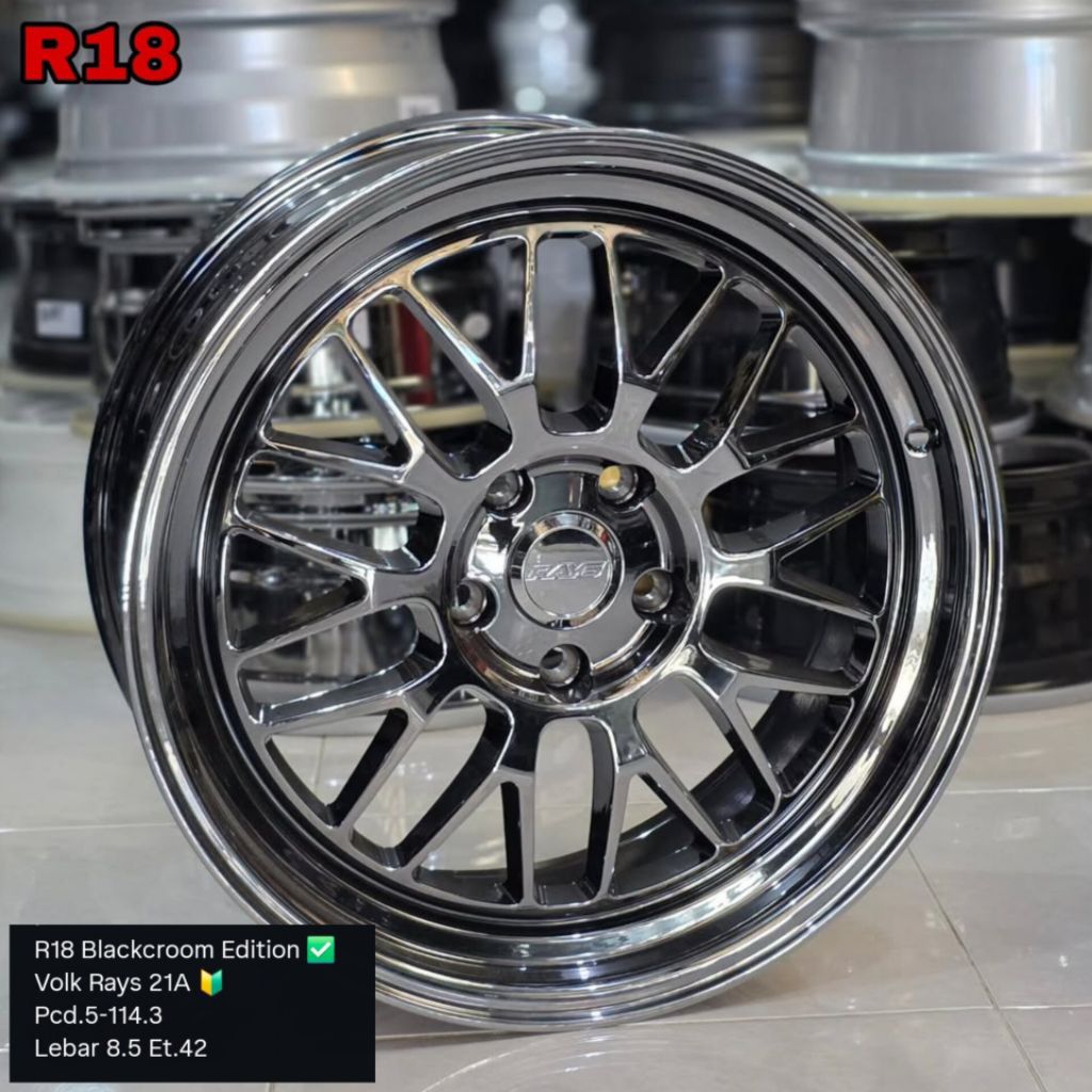 Jual velg racing volk rays 21A ring 18 lebar 8,5 et 42 untuk mobil ...