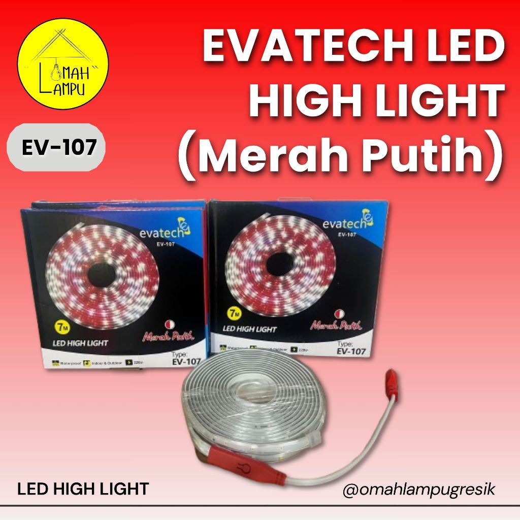 Jual Evatech Lampu Strip Merah-Putih 7 Meter Tahan Air | Shopee Indonesia