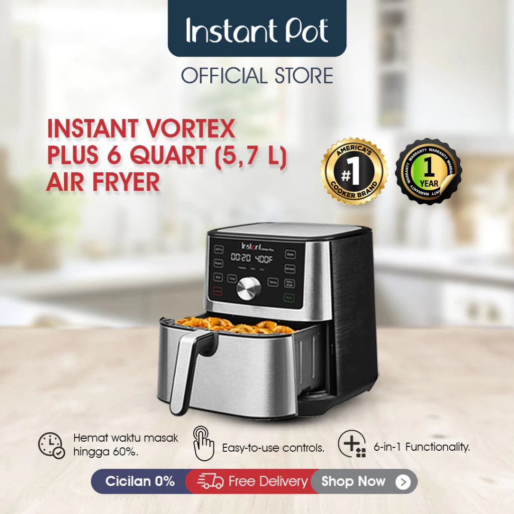 Jual Instand Vortex Plus 6 Quart 5.7 Liter Air Fryer - Alat Masak Sehat ...