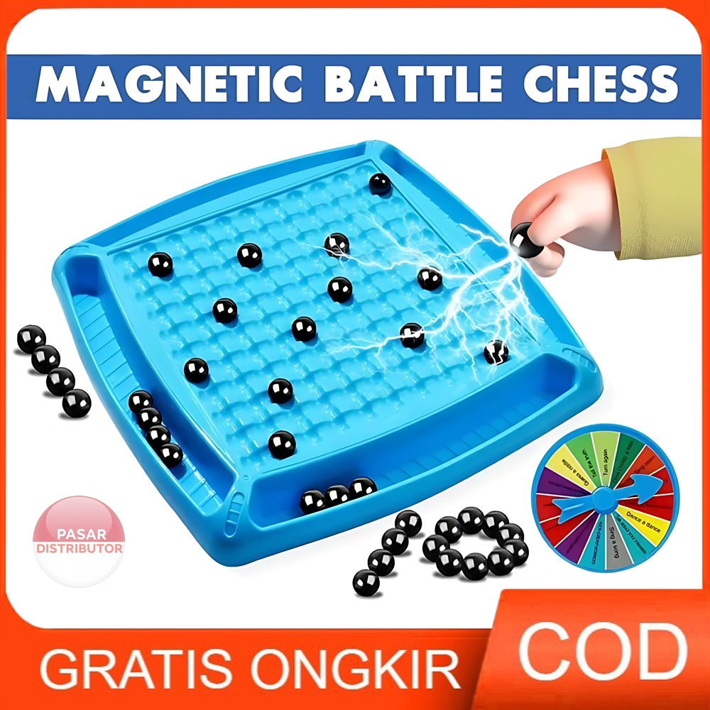 Jual Pasar Distributor MAGNETIC BATTLE CHESS Mainan Game Board Family ...