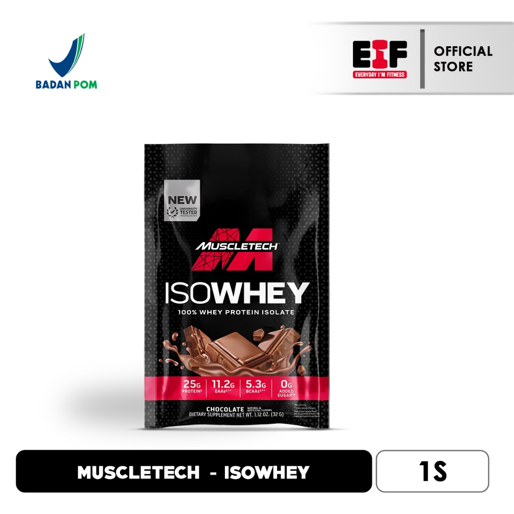 Jual MUSCLETECH Iso Whey [Sachet] - Chocolate 25 Gram Protein Isolate ...