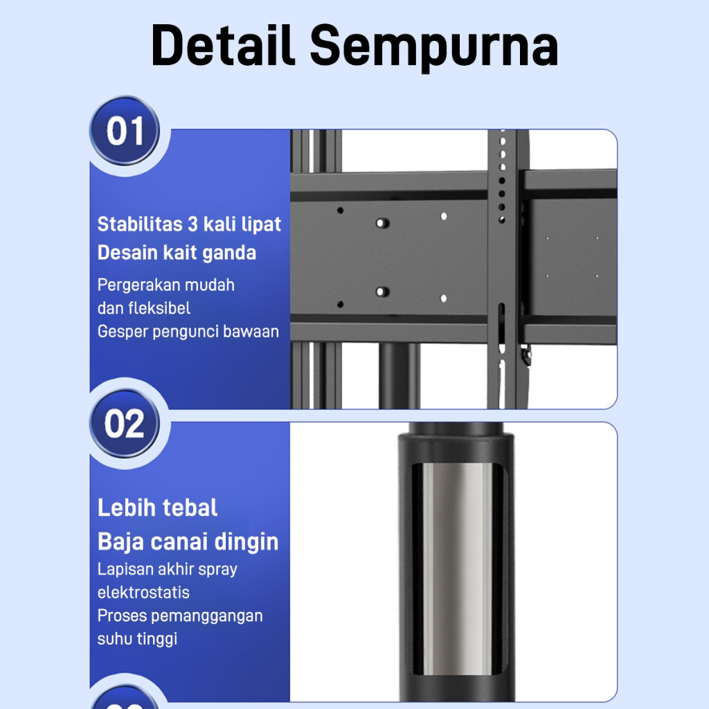 Jual Ready Stock Epic Finds Standing Bracket TV Roda Berdiri dengan ...