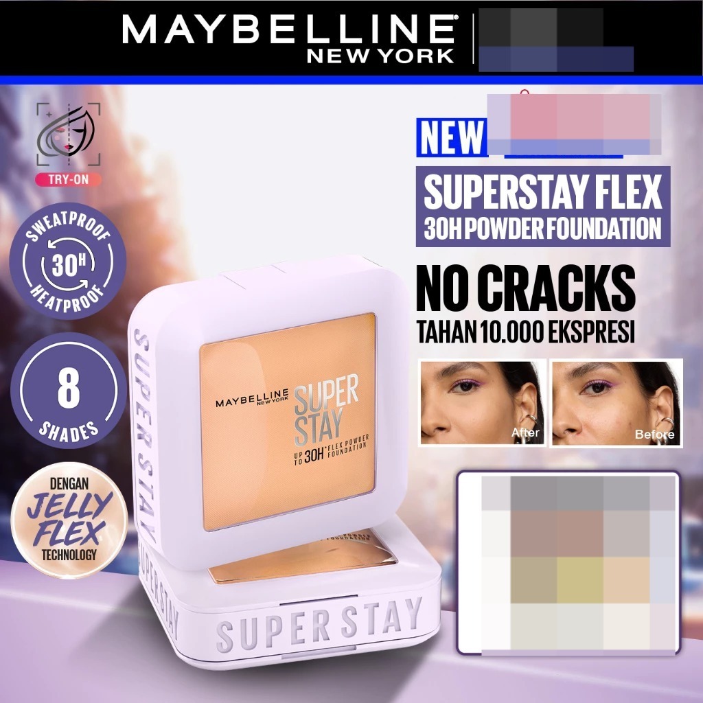 Jual WAJIB CO EXTRA BUBBLE - Maybelline Super Stay 30H Flex Powder ...