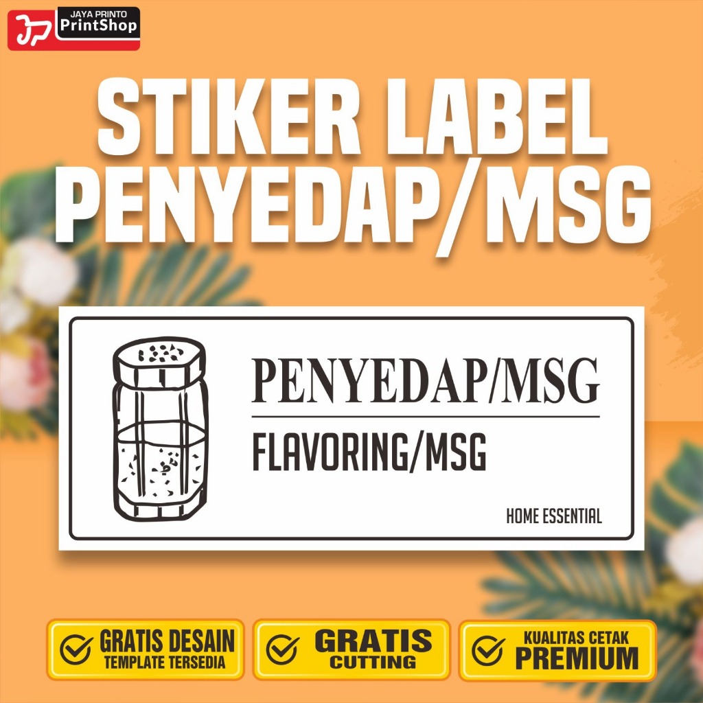 Jual Stiker Label Bumbu Dapur Penyedap MSG Ready Tahan Air_STICKER ...