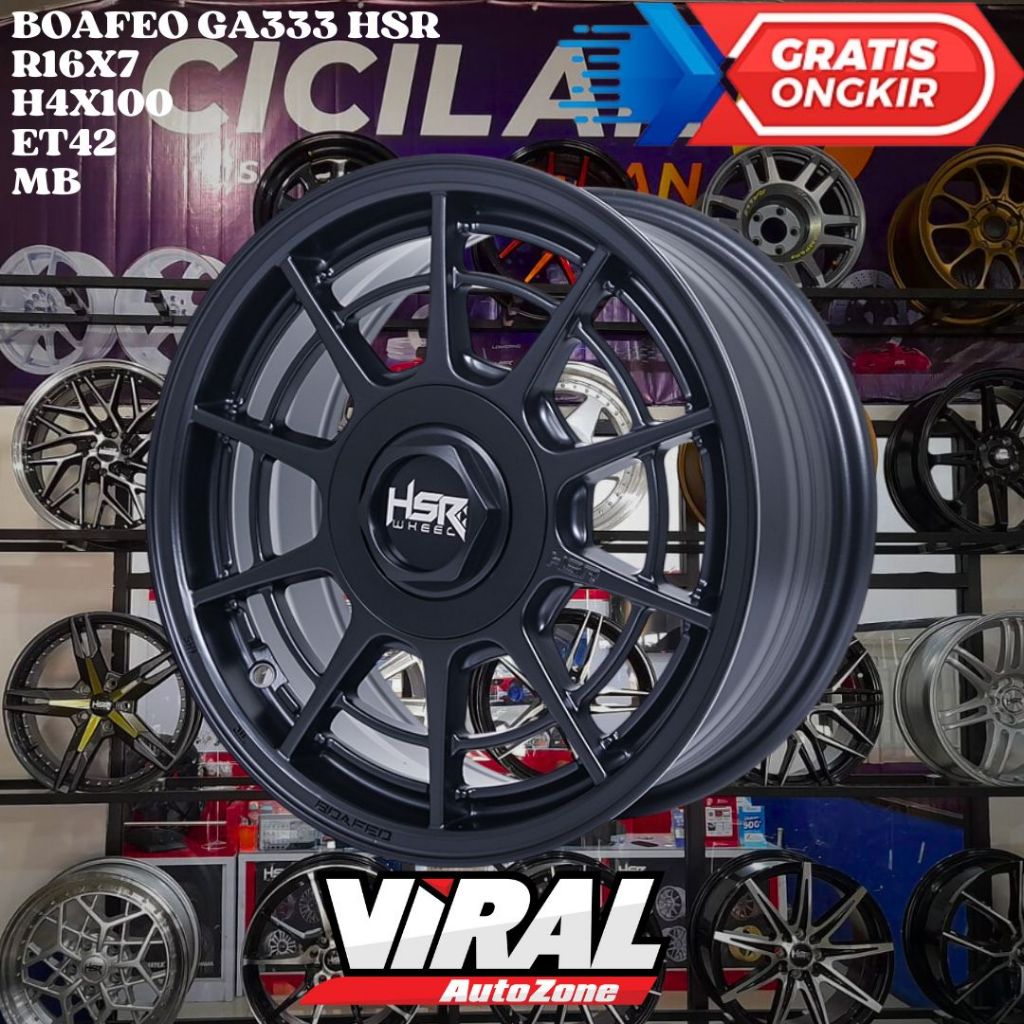 Jual HSR BOAFEO Ring 16 R16 Black Untuk Velg Mobil Freed, Aerio, Baleno ...