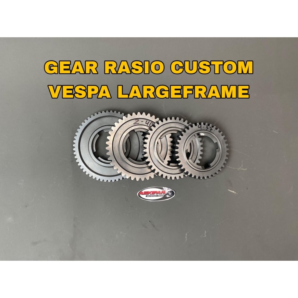 Jual Gear gigi Rasio 1.234 Racing Custom Vespa Largeframe Super sprint ...