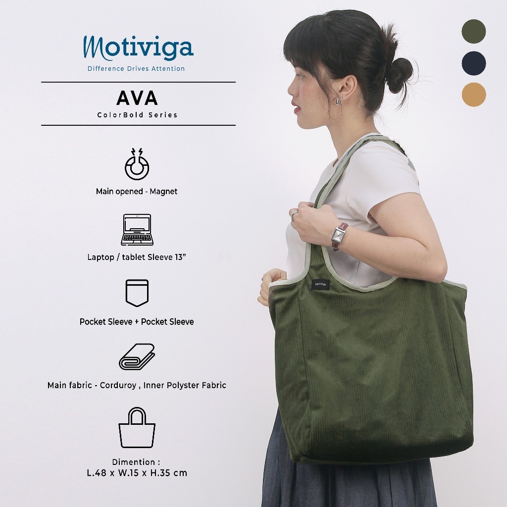 Jual Motiviga Tas Totebag Jinjing Unisex Ava | Shopee Indonesia