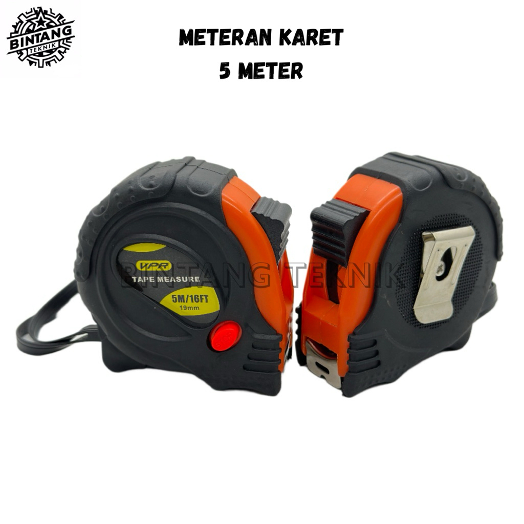 Jual METERAN KARET 5 METER VPR VSM [1 PCS] / METERAN TUKANG 5M ...