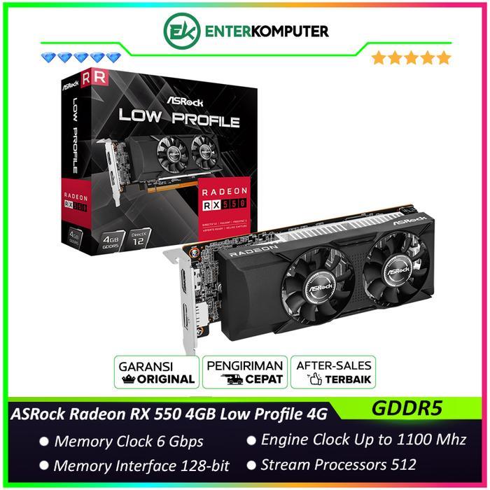 Jual ASRock Radeon RX 550 4GB GDDR5 - Low Profile 4G | Shopee Indonesia