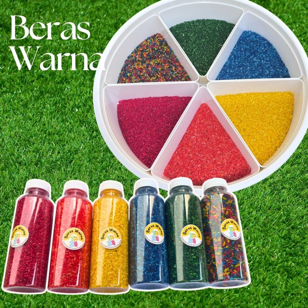 Jual Rainbow rice | Beras warna warni | Sprinkle | Beras mainan anak ...