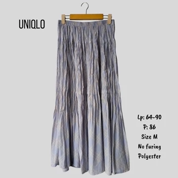 (V F) Rok Plisket Polos Tutu Brokat Rajut Knit Motif Premium Two Tone A Line