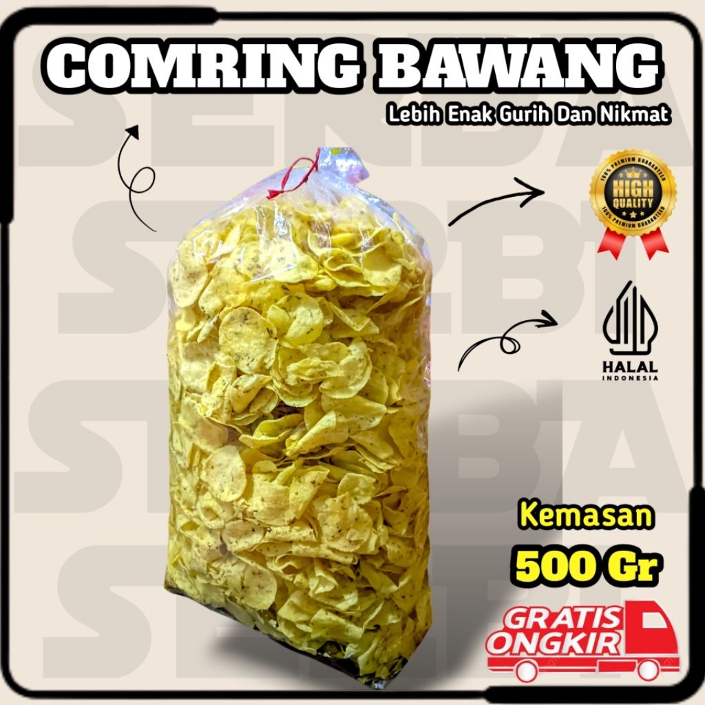 Jual MURAH Comring Bawang 500gr / Kecimpring Rasa daun bawang olahan ...