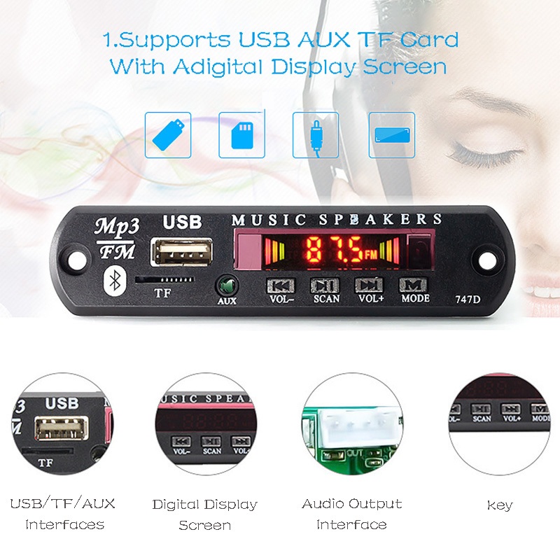Jual KIT MODUL MP3 BT KIT MP3 KIT PEMUTAR LAGU PLAYER BLUETOOTH Kit ...