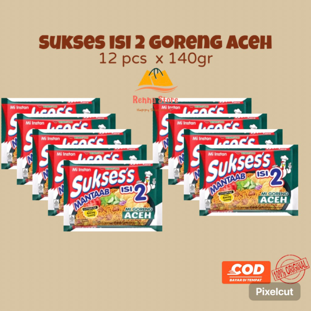 Jual SUKSES SARIMI isi 2 Mi Goreng & Kuah (12pcs) Kremes Kecap Rendang ...