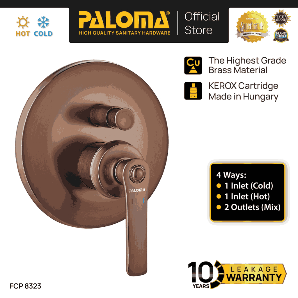 Jual PALOMA FCP 8323 Keran Mixer 4 Lubang Keran Tanam Keran Wall ...