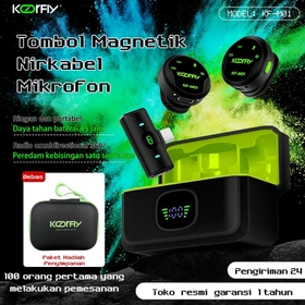 KOORFLY Wireless Clip On Mic Microphone Dual Mikrofon Wireless Mikrofon Hp Lavalier Microphone