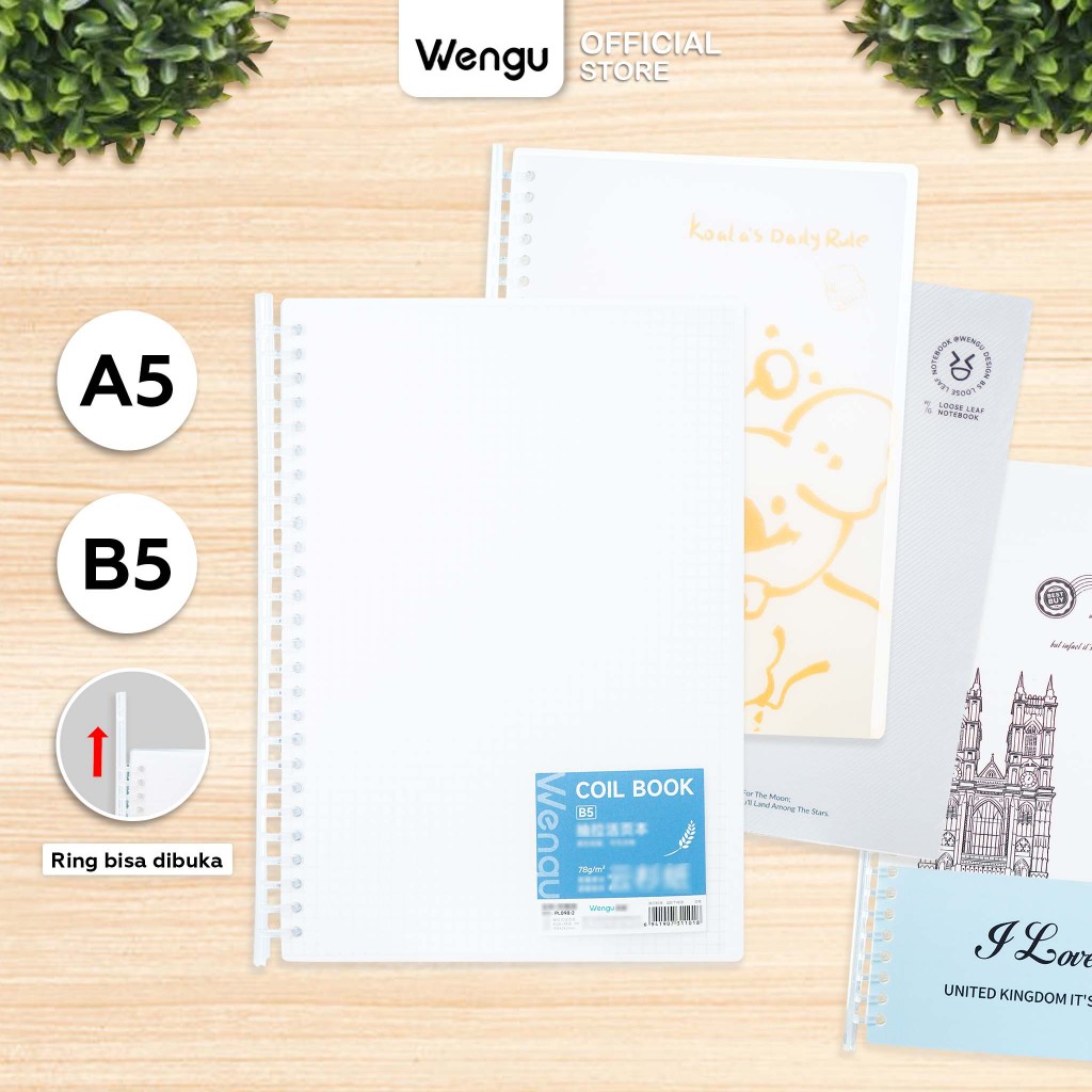 Jual WENGU | Notebook Refillable A5 B5 Isi 80 Lembar Bisa Isi Ulang ...