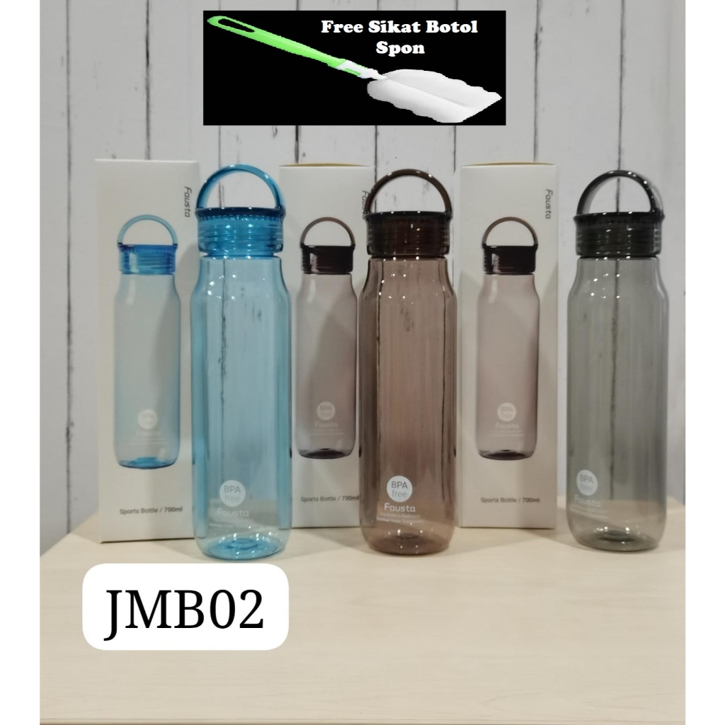 Jual Fausta Botol Minum Sport Portable 700ml pegangan kokoh (Free Sikat ...