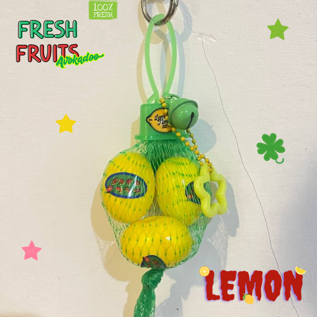 Jual LEMON KEYCHAIN | TRINKETS | BAGCHARM | VEGETABLE CHARM | KEYCHAIN ...